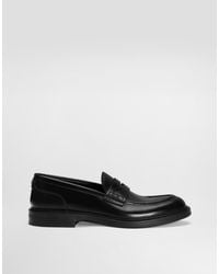 Dolce & Gabbana - Brushed Calfskin Loafers - Lyst