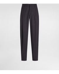 Dolce & Gabbana - Pinstripe Virgin Wool Trousers - Lyst