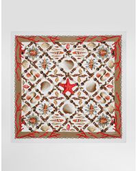 Dolce & Gabbana - Shell-Print Silk Scarf - Lyst
