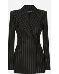 Dolce & Gabbana - Wool Pinstripe Blazer - Lyst