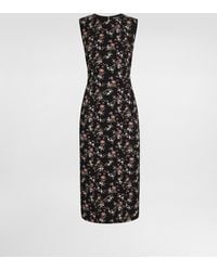 Dolce & Gabbana - Small Floral-Print Charmeuse Dress - Lyst