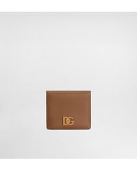 Dolce & Gabbana - Calfskin Wallet With Dg Logo - Lyst