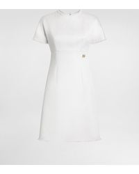 Dolce & Gabbana - Raschel Tweed Midi Dress With Dg Logo - Lyst