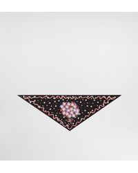 Dolce & Gabbana - Small Floral-Print Silk Twill Triangle Scarf - Lyst
