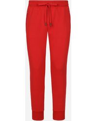 Dolce & Gabbana - Jogginghose Aus Jersey Mit Logoplakette - Lyst