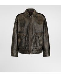 Dolce & Gabbana - Bull Leather Jacket - Lyst