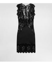 Dolce & Gabbana - Short Dress With Lace - Lyst