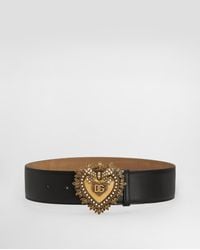 Dolce & Gabbana - Devotion Gürtel Aus Luxuriösem Leder - Lyst
