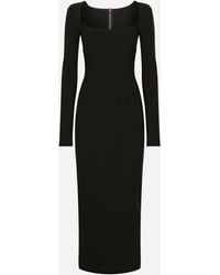 Dolce & Gabbana - Jersey Long-Sleeve Dress - Lyst