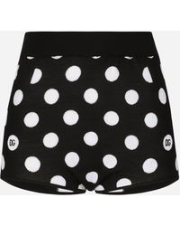 Dolce & Gabbana - Wool And Silk High-Waisted Panties With Polka-Dot Inlay - Lyst