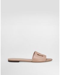 Dolce & Gabbana - Flat Slides Logo Gg - Lyst