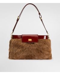 Dolce & Gabbana - Vittoria Fur And Calfskin Shoulder Bag - Lyst