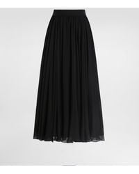 Dolce & Gabbana - High-Waisted Chiffon Circle Skirt - Lyst