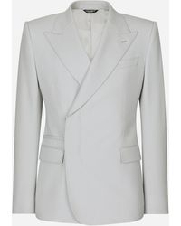 Dolce & Gabbana - Double-Breasted Stretch Wool Sicilia-Fit Jacket - Lyst
