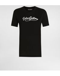Dolce & Gabbana - Jersey Tshirt With Embroidery - Lyst