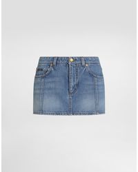 Dolce & Gabbana - Denim Miniskirt - Lyst