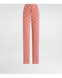 Dolce & Gabbana - Pantalón De Chándal De Chenilla En Jacquard Con Logotipo Dg - Lyst
