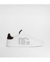 Dolce & Gabbana - Leather Portofino Sneakers - Lyst