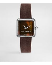 Dolce & Gabbana - Sofia Steel Watch With Colorless Diamonds - Lyst