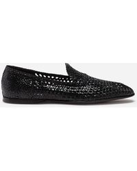 Dolce & Gabbana Hand-woven Slippers - Black