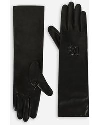 Dolce & Gabbana - Lange Handschuhe Aus Nappaleder - Lyst