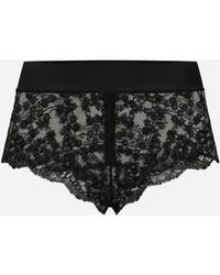 Dolce & Gabbana - キュロットパンツ レース サテンベルト - Lyst