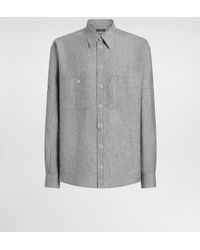 Dolce & Gabbana - ウォッシュド リネンキャンバス シャツ - Lyst
