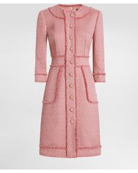Dolce & Gabbana - Raschel Tweed A-Line Shirt Dress - Lyst
