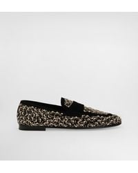 Dolce & Gabbana - Suede Slipper With Embroidery - Lyst