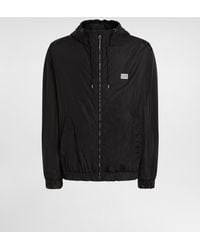 Dolce & Gabbana - Technical Fabric Jacket With Hood And Tag - Lyst