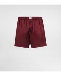Dolce & Gabbana - Silk Satin Boxer Shorts - Lyst