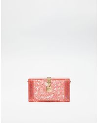 Dolce & Gabbana Clutch Dolce Box Aus Plexiglas Und Spitze - Pink