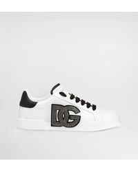 Dolce & Gabbana - Portofino Light Strobel Leather Low-Top Sneakers - Lyst