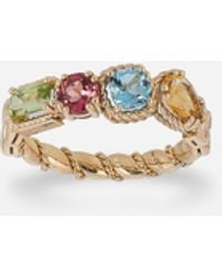 Dolce & Gabbana - Ring 18-Carat And Multicolored Gems - Lyst