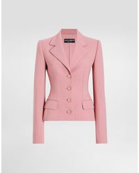 Dolce & Gabbana - Chaqueta Dolce De Botonadura Sencilla En Crepé De Lana - Lyst