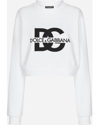 Dolce & Gabbana - Jersey Sweatshirt With Dg Logo Embroidery - Lyst
