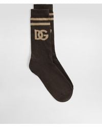 Dolce & Gabbana - Dg Logo Shaved Sock - Lyst