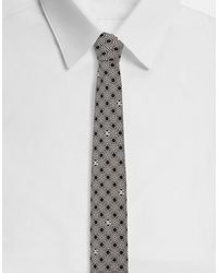 Dolce & Gabbana - Krawatte Aus Seide Mikromuster-Print Dg-Logo - Lyst