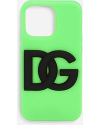 Dolce & Gabbana Funda para iPhone 13 Pro de goma - Verde