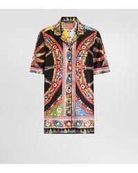 Dolce & Gabbana - Chemise Vanity En Twill De Soie À Imprimé Carretto - Lyst