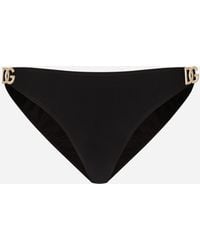 Dolce & Gabbana - Bikini Bottoms With Dg Logo - Lyst
