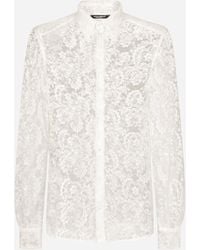 Dolce & Gabbana - Lace Martini-Fit Shirt - Lyst