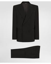 Dolce & Gabbana - Double-breasted Stretch Wool Sicilia-fit Suit - Lyst
