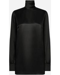 Dolce & Gabbana - シルクサテン ブラウス - Lyst