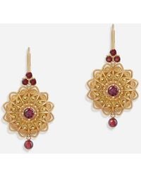 Dolce & Gabbana - Devotion Earrings 18 Carat, Diamonds And Pearls - Lyst