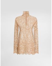 Dolce & Gabbana - Chantilly Lace Blouse - Lyst
