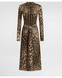 Dolce & Gabbana - Leo- Viscose Jersey Dress - Lyst