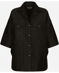 Dolce & Gabbana - Short Floral Jacquard Cape - Lyst
