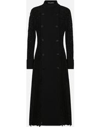 Dolce & Gabbana - Cordonetto Lace-Wool Crepe Coat - Lyst
