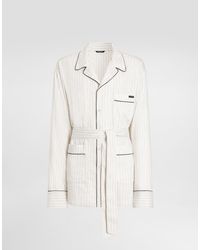 Dolce & Gabbana - Linen-Silk Vanity Robe - Lyst